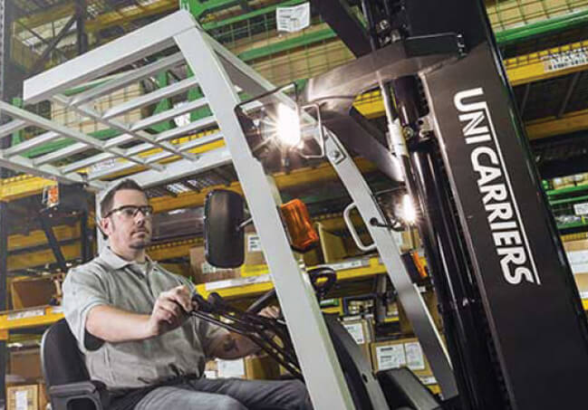 UniCarriers forklift and operator